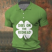 halpa Miesten printtipoolopaita-Miesten apila Vohveli poolopaidat Lyhythihainen Poolopaidat Kauluspaidat Vapaa-aika Business Casual Juhla-iltavaatteet Arkikäyttö Festivaalin asu Napit 3D-tulostus Kesä Valkoinen 1 Musta Kallion