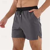 baratos shorts ativos masculinos-Homens calções atléticos Shorts de moletom Shorts de Corrida Shorts de Academia Bolsos Com Cordão Cintura elástica Tecido Conforto Curto Esportes Diário Para Noite Moda Casual Verde Claro Vermelho