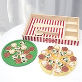 levne Vzdělávací hračky-dřevěná pizza party hrací sada potravin výukové hračky hrací sada potravin pro batolata