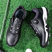 economico Scarpe da Golf da Uomo-scarpe da golf bianche da uomo con sistema di allacciatura Boa, suola chiodata, tomaia traspirante per comfort e stabilità sul campo da golf