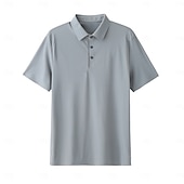 halpa Miesten Elite Polo-Miesten Polo Työ Katu Sänkyjen avaus Lyhythihainen Loma Muoti Yhtenäinen väri Napit Kesä Kevät Tumman harmaa Huurteinen vihreä Musta Tumman vihreä Vaalean harmaa Ruskea Polo