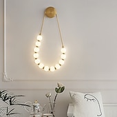 economico Luci da parete-collana a forma di U con finitura oro 10 perline acriliche lampada da parete applique illuminazione 110-240v 10w