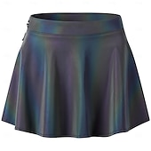 voordelige Broeken, shorts en rokken voor dames-wosawe lente/zomer dames oogverblindende kleurrijke reflecterende stretch slanke eendelige fietstrui rok broek winddicht waterdicht fietsrok be118
