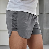 cheap Mens Active Shorts-Men&#039;s Athletic Shorts Shorts Running Shorts Gym Shorts Sport Daily Quick Dry Comfortable Pocket Drawstring Elastic Waist Plain Short Gymnatics Casual Activewear Black Blue Micro-elastic