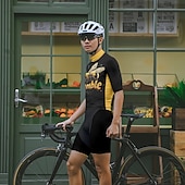 levne Pánské oděvní soupravy-Pánské Cyklodres a kraťasy Krátký rukáv Horská cyklistika Silniční cyklistika Černá Komiks Jezdit na kole Spandex Sportovní Komiks dopis a číslo Oblečení
