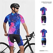 halpa Miesten vaatesarjat-Miesten Pyöräily jersey ja shortsit Graffiti Lyhythihainen Pyörä Liikunta-asut 3 takataskulla Maastopyöräily Maantiepyöräily Etuvetoketju Hikeä siirtävä Mukava Hengittävä Urheilu Musta Keltainen