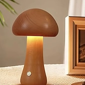 economico Lampade da tavolo-lampada da tavolo a fungo a led dimmerabile touch lampada da ufficio in legno ricaricabile tramite usb luce notturna camera da letto casa bar ufficio decorazione regalo di compleanno