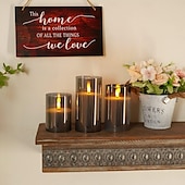 economico Luci di candela-3 pezzi di luci di candela a LED senza fiamma con telecomando - a batteria, bianco caldo, natale, matrimonio &amp;decorazioni per feste
