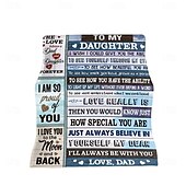 abordables Couvertures et plaids-couverture fête des mères, une lettre à maman, cadeau fête des mères, couverture douce et confortable, cadeau parfait pour maman, motif floral ou cœur, chaud et confortable
