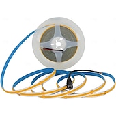 abordables Bandes lumineuses à brancher-Bande lumineuse LED COB 24 V 4-10 m ultra étroite 5 mm 3000 K 4000 K 6000 K CRI90 sans zone sombre, ruban LED flexible et découpable à intensité variable, convient pour la décoration intérieure de