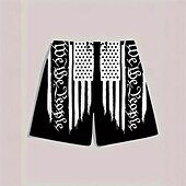 baratos calção de banho boxer masculino-Homens Calção Justo de Natação Shorts de Natação Tecido elástico de 4 vias Bermuda de Surf Calças Com Cordão Com bolsos Natação Surfe Praia Esportes Aquáticos Estampado Verão Primavera