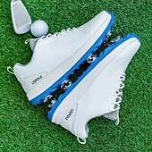 cheap Men&#039;s Golf Shoes-Men&#039;s Black and White Golf Shoes with Spiked Sole, Breathable Upper, and Lightweight Design for Comfort and Support on the Golf Course