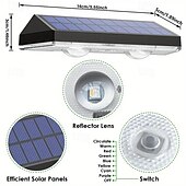 preiswerte Außenwandleuchten-LED Außenwandleuchte Solarlampen Solar-Außenwandleuchte - IP65 wasserdicht, Gartenzaun, Balkon, Veranda, Landschaftsbeleuchtung 1/2/4 Stück