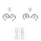cheap Party Supplies-Metal Puzzle Game Set Educational Toy Game Unlock Iron Chain Toy Unlock Link Game Magic Toy Party Nine-Ring Puzzle Intelligence Buckle Lock Kongming Lock halloween christmas gift