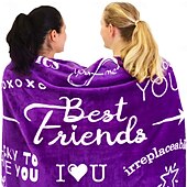cheap Blankets &amp; Throws-Mother&#039;s Day Blanket, A Letter to Mom, Mother&#039;s Day Gift  Soft and Cozy Throw, Perfect Gift for Mom, Floral or Heart Design, Warm and Comfortable