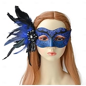 preiswerte Maske-Karnevalsmaske Venezianische Maske Columbina Erwachsene Herren Damen Halbes Gesicht Party Maskerade Karneval von Venedig Karneval Einfaches Karnevalskostüm