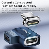 זול כבלים ומתאימים-toocki 100w usb-c ל-type-c מתאם מגנטי 2 ב-1 pd טעינה מהירה מחבר סוג-c סנכרון נתונים ממיר usb-c 90 מעלות