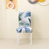 abordables Funda para silla de comedor-Funda para silla de comedor, súper ajustada, elástica, extraíble, lavable, corta, funda protectora para silla de comedor, funda para asiento para hotel, comedor, ceremonia, banquete, fiesta de bodas