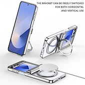 economico Cover Samsung-telefono Custodia Per Samsung Galaxy Capovolgi Z 6 Z Flip 5 Per retro Con supporto A calamita Supporta la ricarica wireless Retrò Placcatura PC