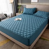 cheap Sheets &amp; Pillowcase-Queen Full King Protective Bed Cover Waterproof Mattress Protector Quilted Fitted Mattress Pad Bed Protector Elastic Thick Anti-slip Fitted Sheet with Deep Pocket Noiseless Hypoallergy