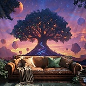 Недорогие Дерево жизни гобелен-Гобелен с мандалой Древо Жизни настенное искусство большой гобелен фреска декор фотографический фон плед занавеска для дома спальни и гостиной