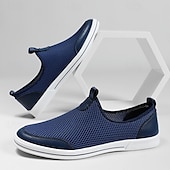 economico Slip-ons e mocassini da uomo-scarpe da ginnastica slip-on da uomo in mesh traspirante – scarpe da passeggio casual leggere con design arioso per l&#039;estate, i viaggi e l&#039;uso quotidiano