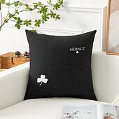 ieftine Husa de perna de vacanta-Perne Decorative de Ziua Sfântului Patrick Copertă 1PC Pernă Moale Pătrată pentru Canapea Acasă Pernă pentru Dormitor Salon Scaun Sláinte Irish