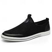 economico Slip-ons e mocassini da uomo-scarpe da ginnastica slip-on da uomo in mesh traspirante – scarpe da passeggio casual leggere con design arioso per l&#039;estate, i viaggi e l&#039;uso quotidiano