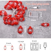 levne USB String světla-20/40 led retro světelný řetěz světla do ložnice ložnice zahradní festival domácí interiérový ramadánový festival dekorace mini petrolejový řetěz (teplé světlo)