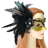 preiswerte Maske-Karnevalsmaske Venezianische Maske Columbina Erwachsene Herren Damen Halbes Gesicht Party Maskerade Karneval von Venedig Karneval Einfaches Karnevalskostüm