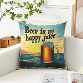 billige &quot;Quotes&amp;Saying Style&quot;-Øl Entusiast Dekorative Kasteputer Deksel 1PC Myk Kvadratisk Sofa Pute Sak Puteputer Soverom Stue Sofa Stol