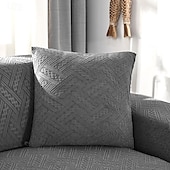 billige Trender innen puter-Chenille-blad quiltet putetrekk med bølget kant supermyke firkantede dekorative putetrekk sofa sofa stue