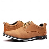 economico Semi-formale-scarpe casual oxford da uomo, sneakers eleganti con lacci blu e nere con dettagli in pelle scamosciata, calzature eleganti per lavoro, matrimoni e uso quotidiano