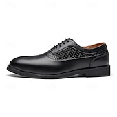 voordelige Formeel-Voor heren Oxfords PU Leder Ademend Comfortabel Anti-slip Gesp Zwart Bruin Herfst Winter