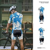 levne Pánské oděvní soupravy-Pánské Cyklodres a kraťasy Krátký rukáv Horská cyklistika Silniční cyklistika Žlutá Modrá Zelená Graffiti Jezdit na kole Spandex Sportovní Graffiti Oblečení