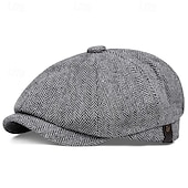 cheap Accessories and More-Retro Vintage Roaring 20s 1920s Beret Hat Normal The Great Gatsby Gangster Men&#039;s Women&#039;s New Year Masquerade New Year Eve Bachelorette Party Festival Adults&#039; Hat All Seasons
