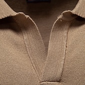 voordelige Heren Elite Polo-Voor heren Polo Gebreide polo Formeel Werk Meeuwenhalsband Korte mouw Kleurenblok Lapwerk Zomer Marineblauw Khaki Leger Groen Polo