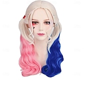 abordables Disfraces para parejas y grupos-Disfraces de harley quinn, conjunto de 13 piezas, joker 2, escuadrón suicida, disfraz de payaso, trajes con pelucas, accesorios bordados, película para niñas, cosplay, halloween, carnaval, fiesta de actuación