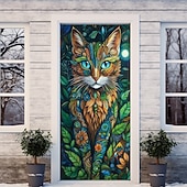 ieftine Bannere pentru garaj și ușă-Decoruri de ușă cu teme forestiere huse pentru uși tapiserie perdea de ușă banner interior/exterior pentru ușa de la fermă