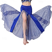 cheap Belly Dancewear-Belly Dance Skirt Sequin Split Dance Costume Set Hip-Hugging Skirt Stage Performance Competition Skirt