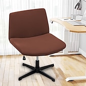 ieftine Futon Sofa Cover-Huse pentru scaun fără brațe, huse moale pentru scaun de birou, rezistente la zgârieturi de pisică