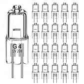 cheap LED Bi-pin Lights-G4  Bi-pin Base Halogen Bulb 12V 10W 20W G4 Halogen Light Bulb for Under Cabinet Puck Light Chandeliers Accent Lights Track Lighting 20pcs