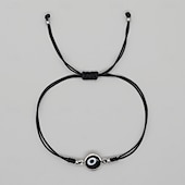 abordables Suministros para la fiesta-1 pulsera de cuerda con cuentas en forma de ojo de diablo, colorida pulsera de amistad con cuerda de mano, joyería ajustable