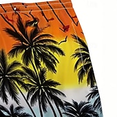 Недорогие Плавки и шорты для серфинга-Муж. Пляжные шорты Купальные шорты Обтягивающие длинные шорты тропический С принтом Кулиска С карманами Эластичная ткань в 4 направлениях Быстровысыхающий С карманами Пляжные шорты Нижняя часть