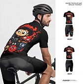 Недорогие Комплекты мужской одежды-Муж. Велокофты и велошорты Мультипликация С короткими рукавами Велоспорт Наборы одежды с 3 задними карманами Горные велосипеды Шоссейные велосипеды