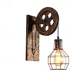 levne Vnitřní nástěnná světla-retro nástěnné svítidlo s jednou hlavou zvedací kladka svítidlo průmyslové nástěnné reflektory kreativní nástěnné osvětlení dekorativní osvětlení ulička obývací pokoj chodba loft bary jídelna 110-240v