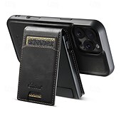 お買い得  iPhone用ケース-電話 ケース 用途 iPhone 16 Pro Max プラス iPhone 15 プロマックスプラス iPhone 14 13 12 Pro Max Plus バックカバー スタンド付き 磁石バックル ワイヤレス充電をサポート レトロ風 PUレザー