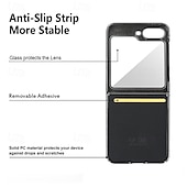 tanie Etui do telefonów Samsung-Etui na telefon do Samsung Galaxy Z Flip 6 Z Flip 5 Z Flip 4 Tylny pokrowiec Odporny na wstrząsy Retro PU skóra