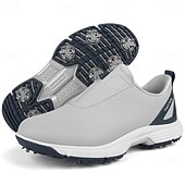 preiswerte Herren Golfschuhe-weiße Golfschuhe für Herren mit Reißverschluss, atmungsaktivem Obermaterial und gepolsterter Sohle für Komfort und Leistung auf dem Platz