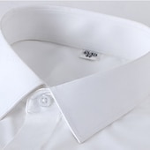abordables chemises sans repassage pour hommes-Homme Chemise Chemise boutonnée Couleur unie Mariage Soirée Noir Blanche Jaune Vert Claire manche longue Revers Printemps Automne Vêtement Tenue Poche